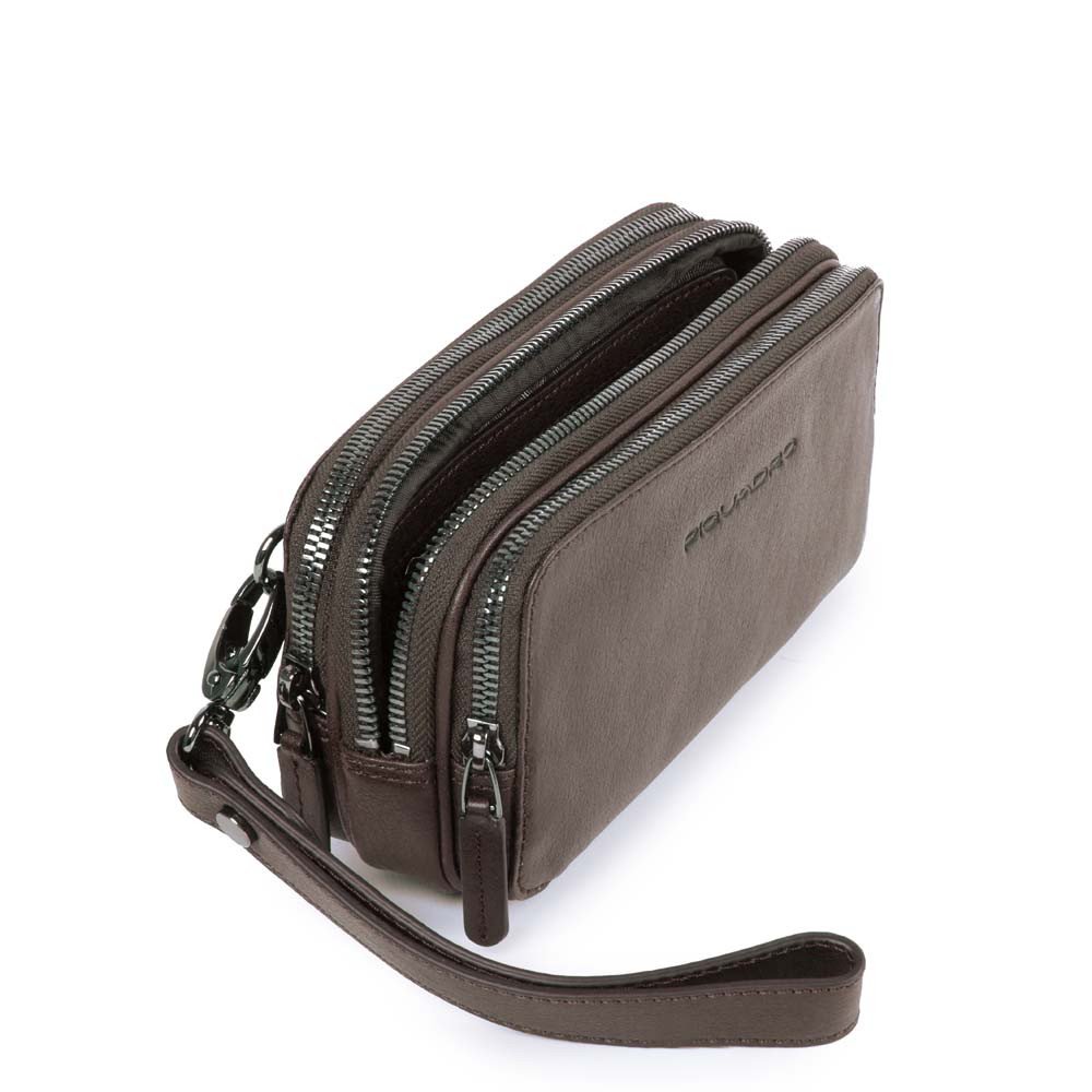 Piquadro pochette in pelle "B3 - Black Square" Marrone AC2141B3.TM