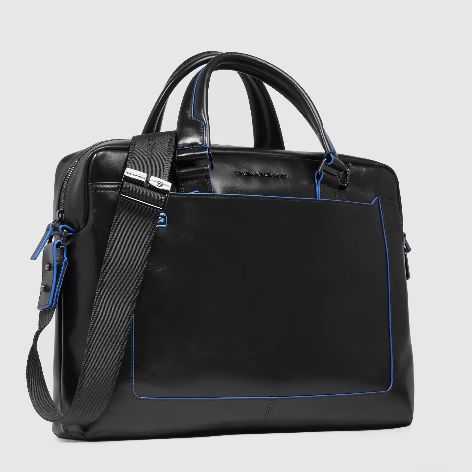 Piquadro borsa cartella da lavoro in pelle "Blue Square" Nero CA3335B2.N