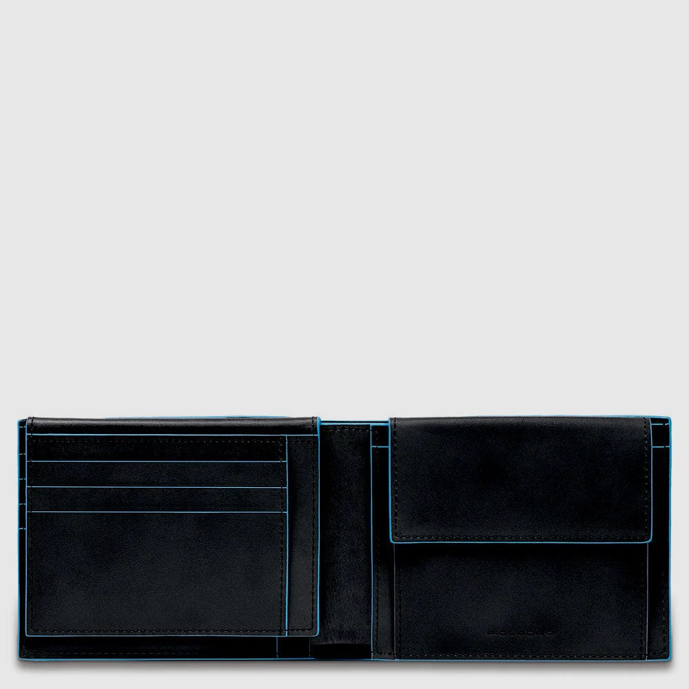 Piquadro portafogli in pelle "B2 - Blue Square" Nero PU1392B2R.N