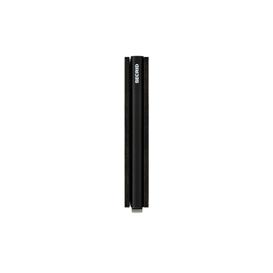 Secrid portafogli compatto in alluminio e pelle "Slimwallet Crisple" Nero SC.BLACK