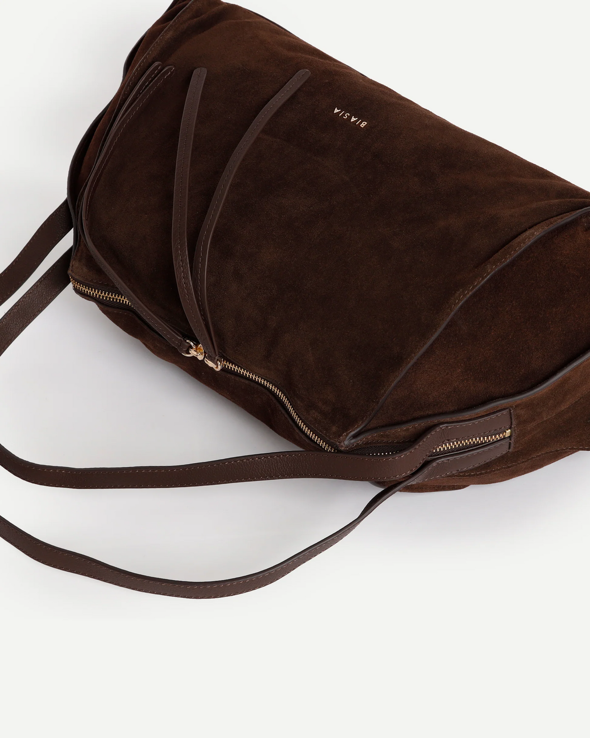 Biasia borsa a spalla in camoscio "Brown" Marrone BIBPA3K01C.064 MORO