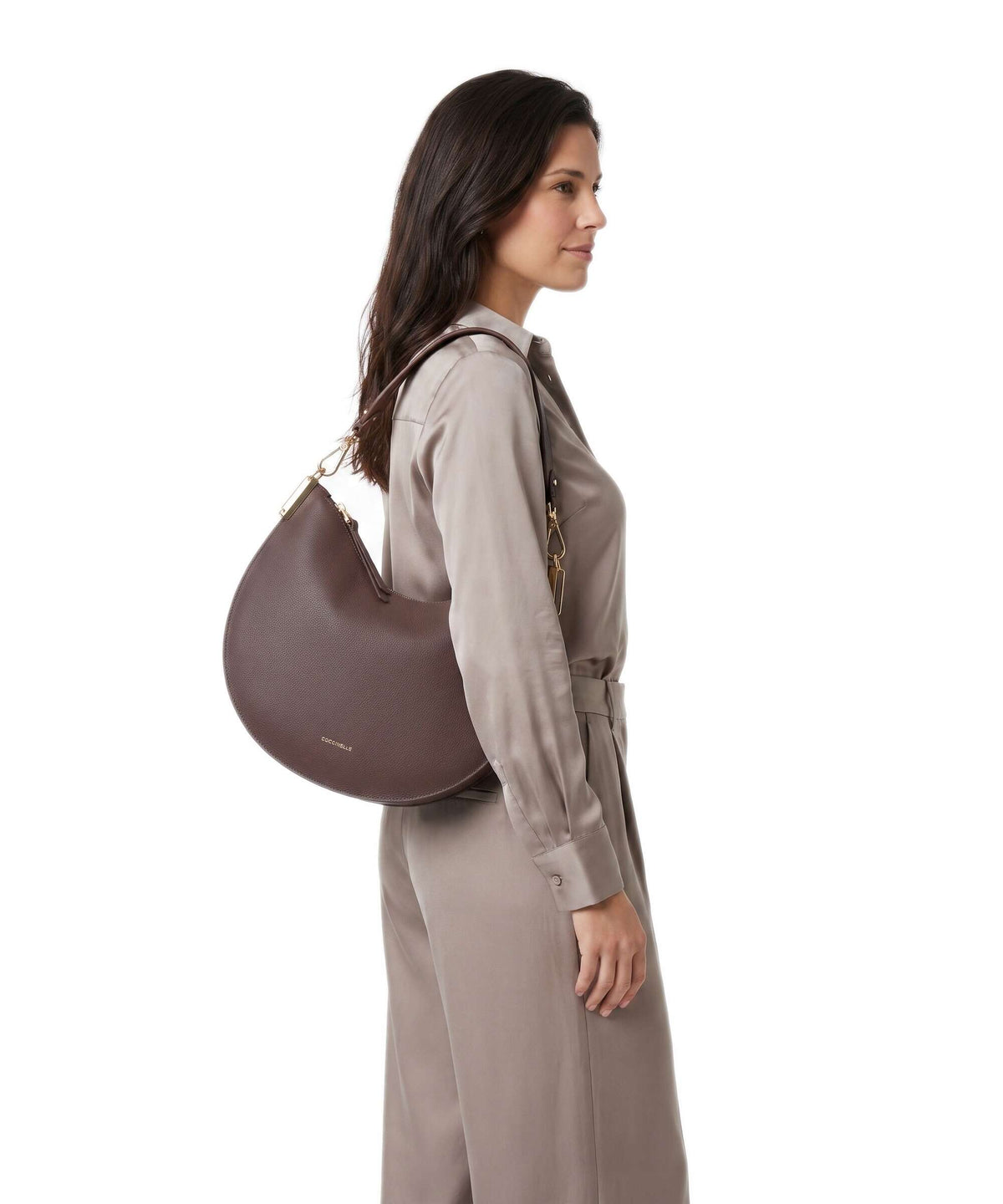 Coccinelle borsa a spalla in pelle "Sunup" Marrone E1QKF130201.953 BERRY-WINTER ROSE