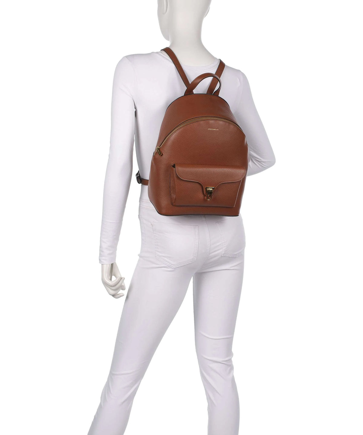 Coccinelle zaino in pelle "Beat Generation" Cuoio E1TFK140201.W11 COGNAC