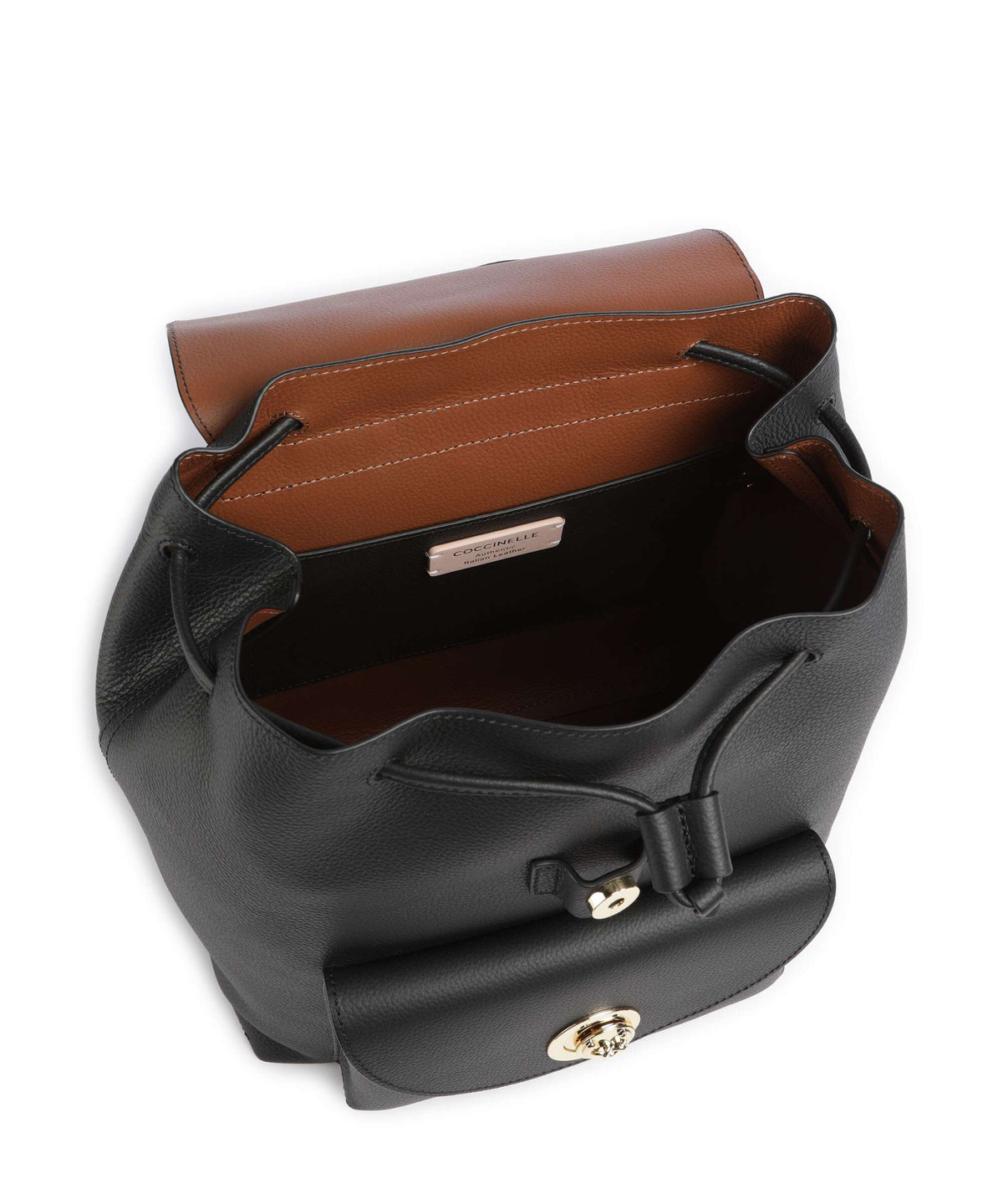 Coccinelle zaino in pelle "Nikla" Nero E1TOA140101.613 NOIR-COGNAC