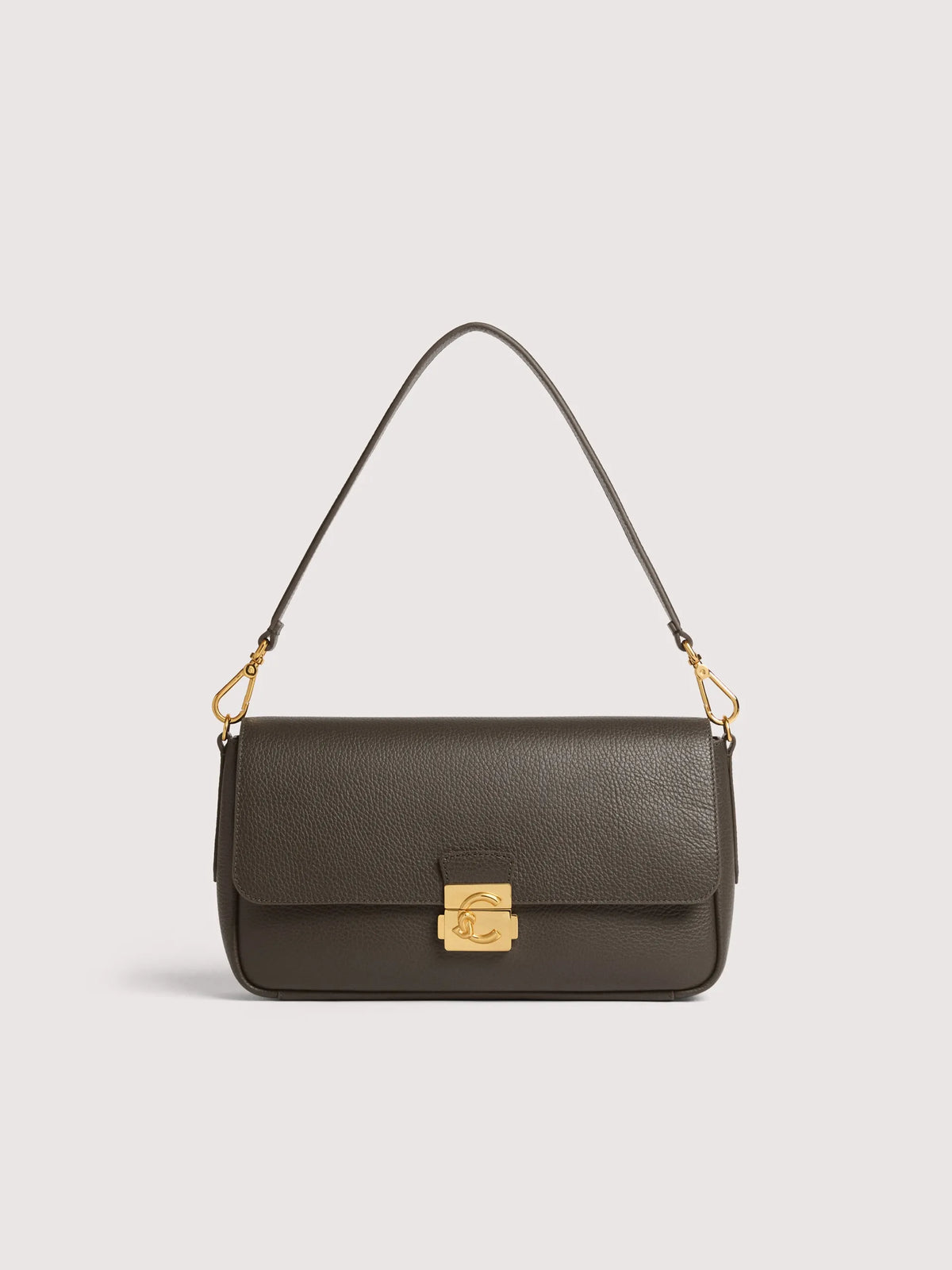 Coccinelle borsa a spalla in pelle "C-Me Lock" Verde E1U4K120101.W25 FANGO