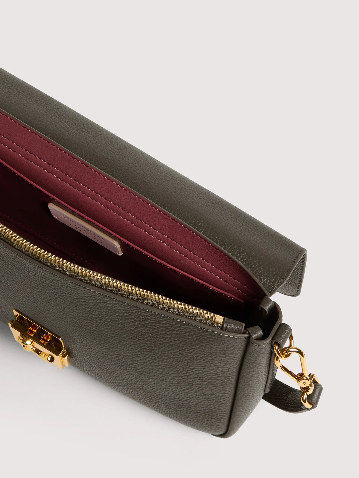 Coccinelle borsa a spalla in pelle "C-Me Lock" Verde E1U4K120101.W25 FANGO