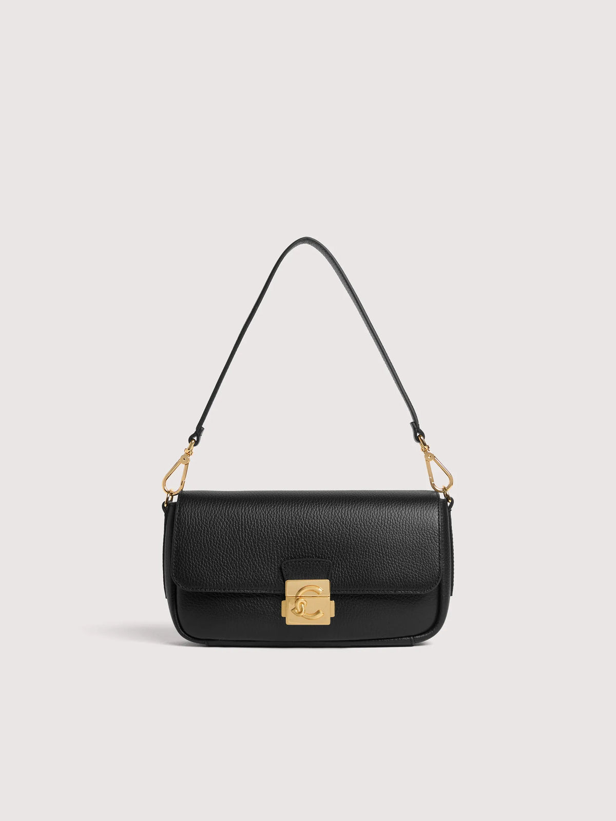 Coccinelle borsa a spalla in pelle "C-Me Lock" Nero E1U4K120201.001 NOIR