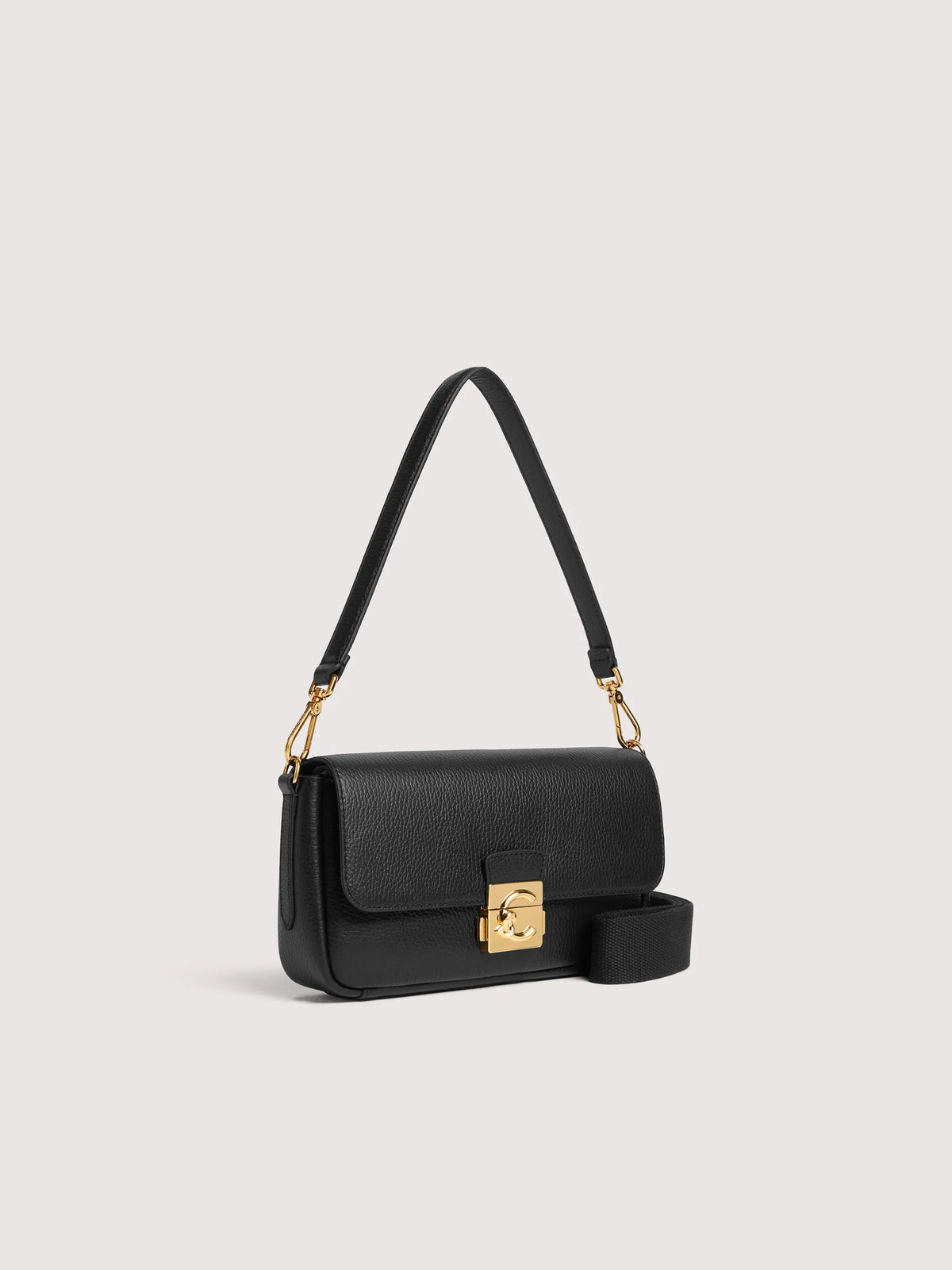 Coccinelle borsa a spalla in pelle "C-Me Lock" Nero E1U4K120201.001 NOIR