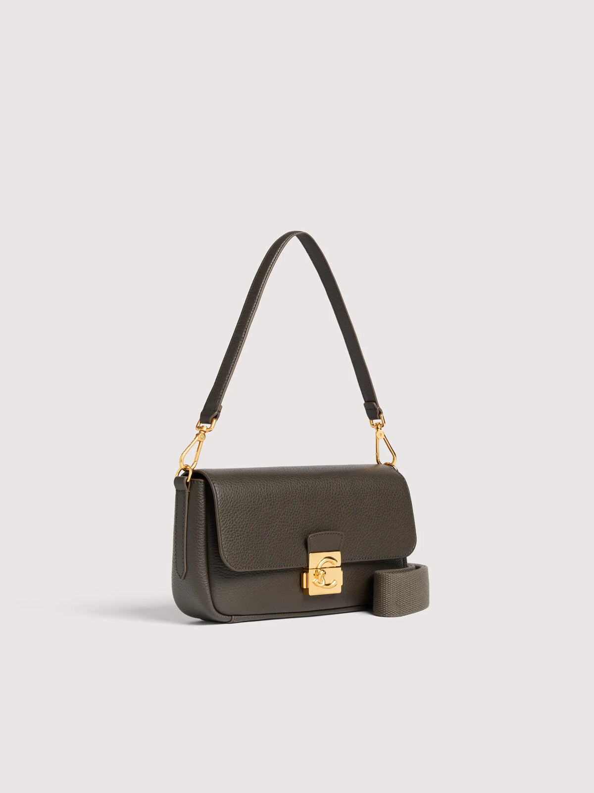 Coccinelle borsa a spalla in pelle "C-Me Lock" Verde E1U4K120201.W25 FANGO