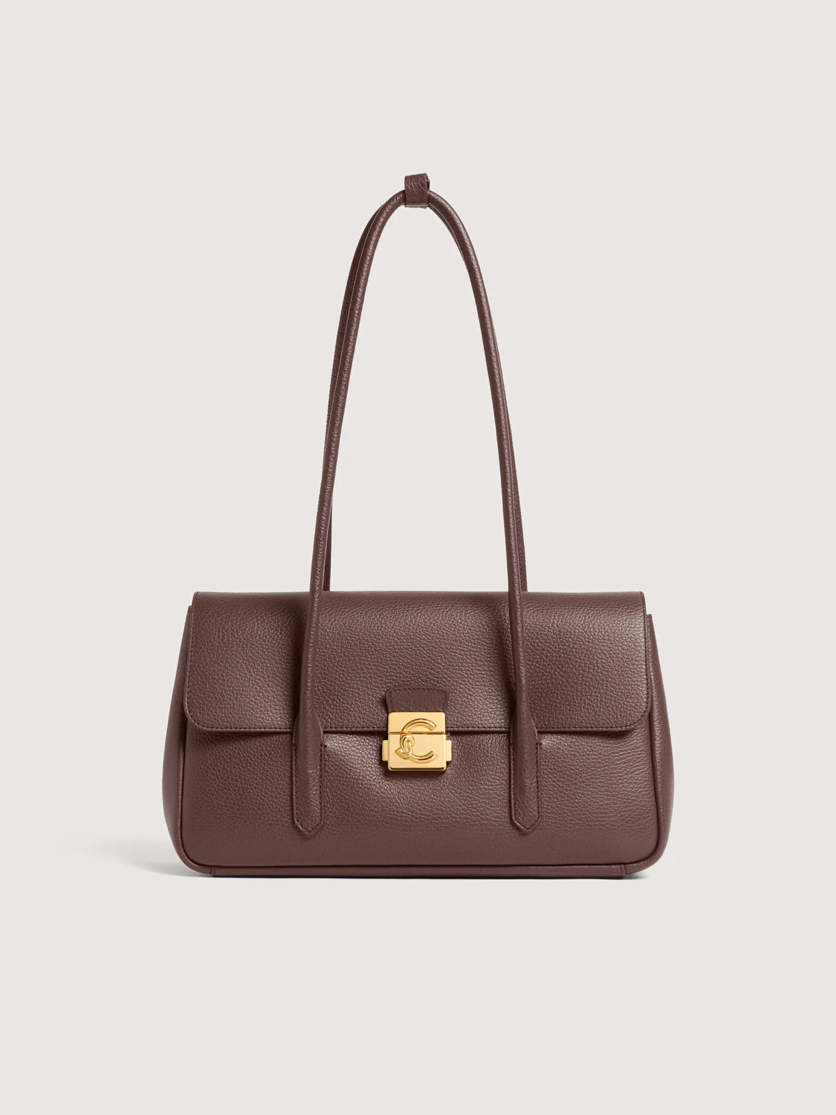 Coccinelle borsa a spalla in pelle "C-Me Lock" Marrone E1U4K120301.R49 BERRY