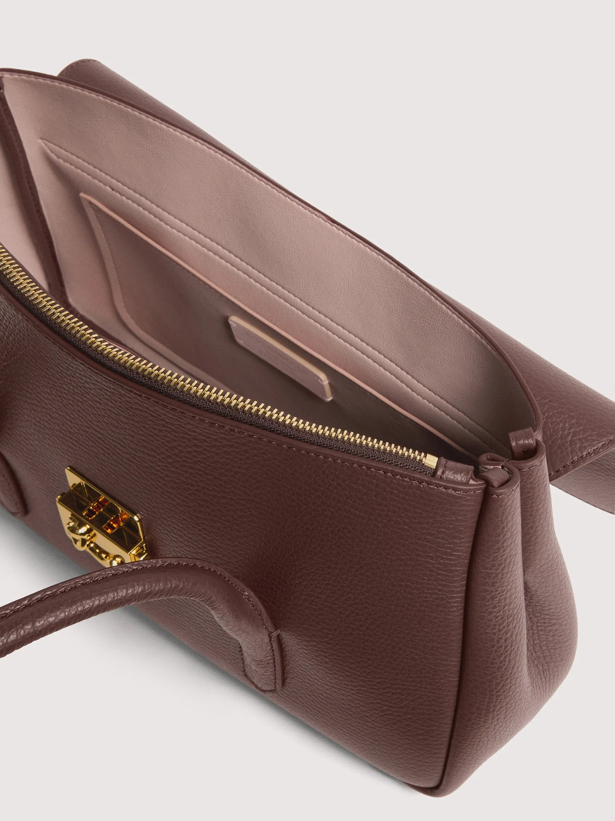 Coccinelle borsa a spalla in pelle "C-Me Lock" Marrone E1U4K120301.R49 BERRY