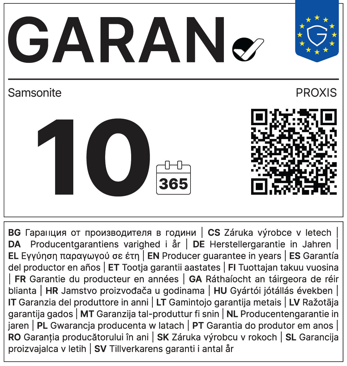 Samsonite trolley medio in roxkin "Proxis" Argento 126041.1776 SILVER
