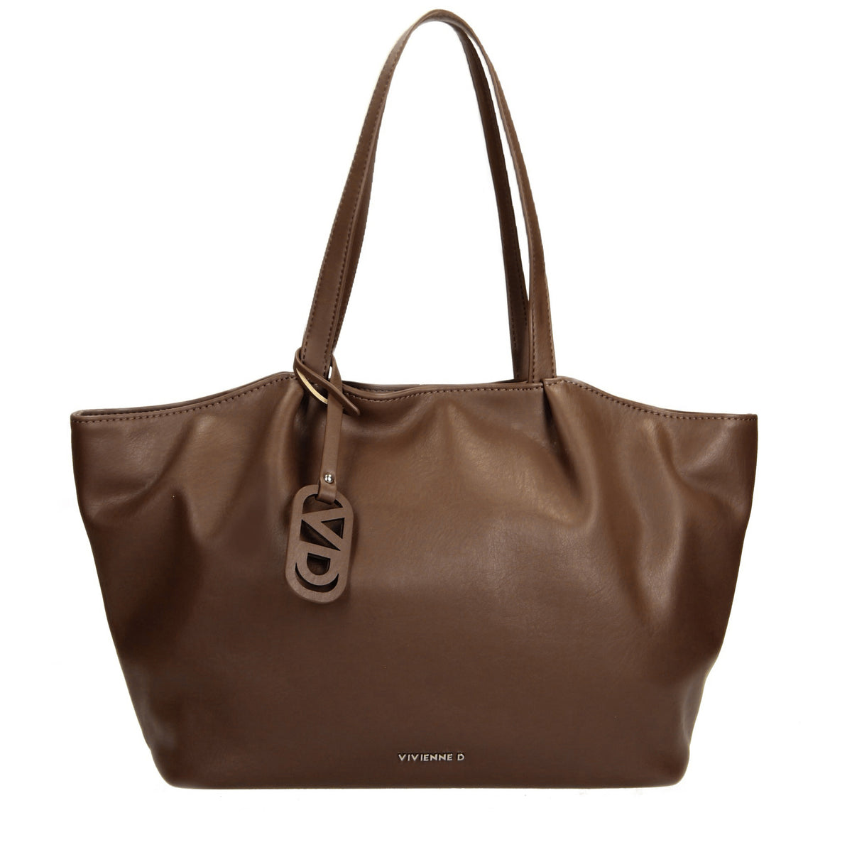 VIVIENNE D borsa shopping in ecopelle "Cynthia" Marrone VDA001.TMORO