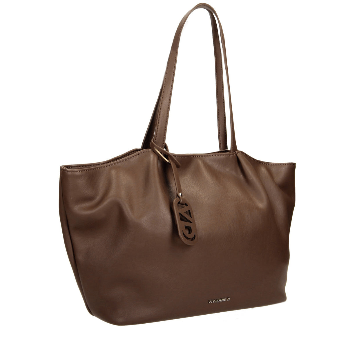 VIVIENNE D borsa shopping in ecopelle "Cynthia" Marrone VDA001.TMORO