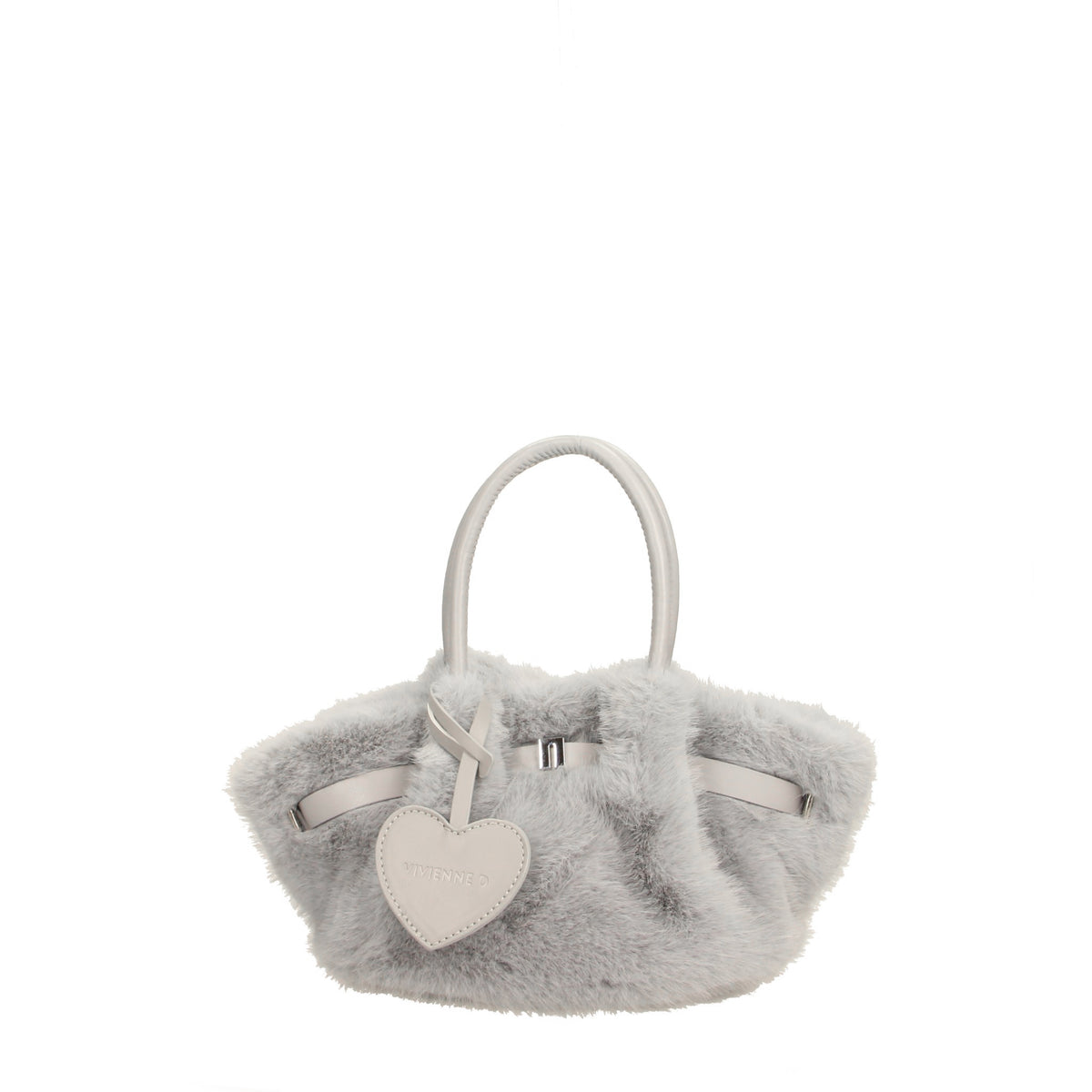 VIVIENNE D borsa a mano in ecopelliccia "Fur" Grigio VFU001.GRIGIO