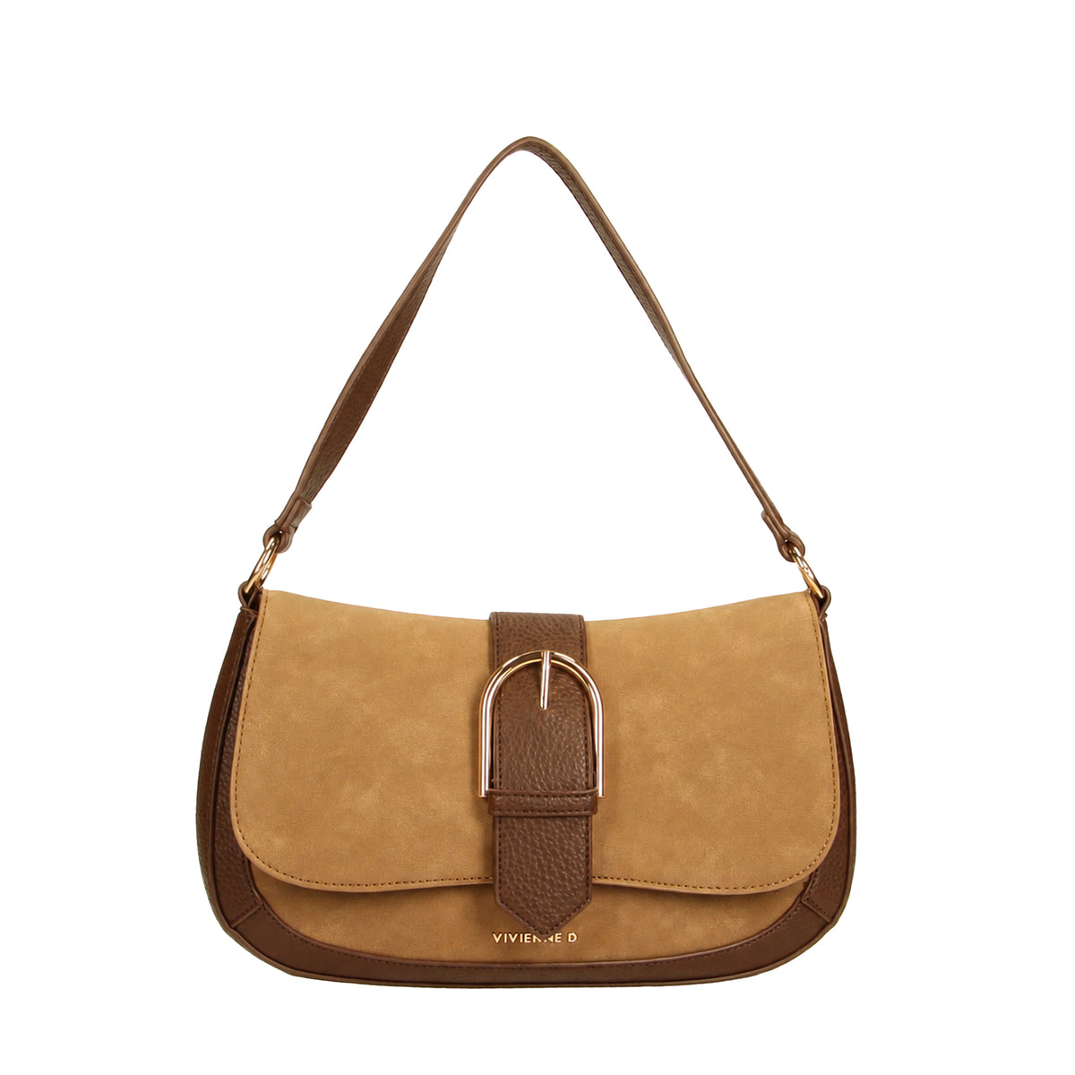 VIVIENNE D borsa a spalla in ecopelle "Lisa" Cuoio VMO004.CAMEL