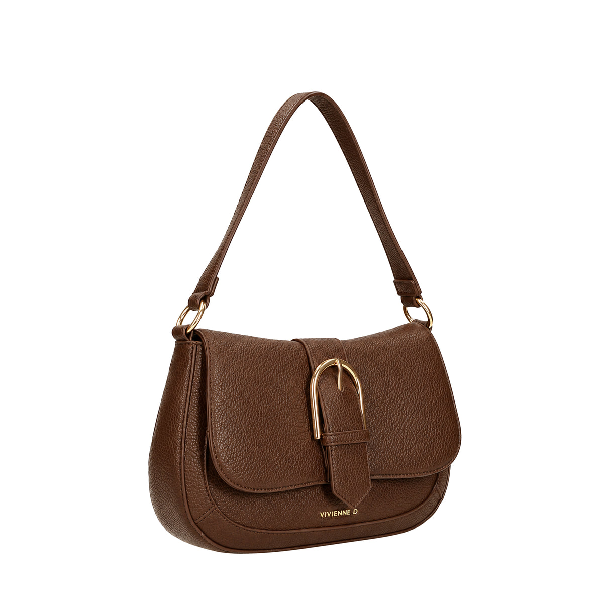 VIVIENNE D borsa a spalla in ecopelle "Lisa" Marrone VMO004.TMORO