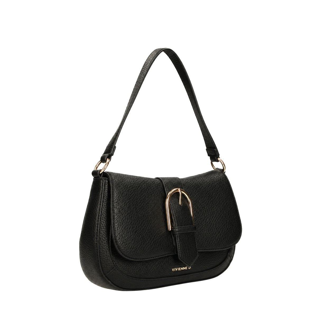 VIVIENNE D borsa a spalla in ecopelle "Lisa" Nero VMO004.NERO