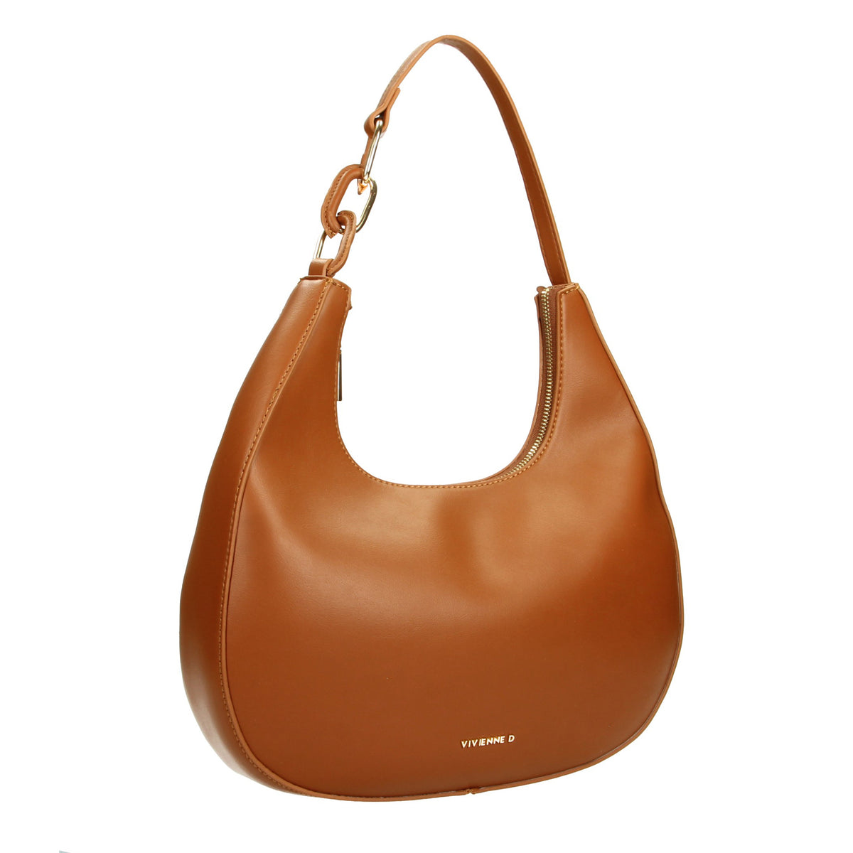 VIVIENNE D borsa a spalla in ecopelle "Gaia" Cuoio VRI001.CAMEL