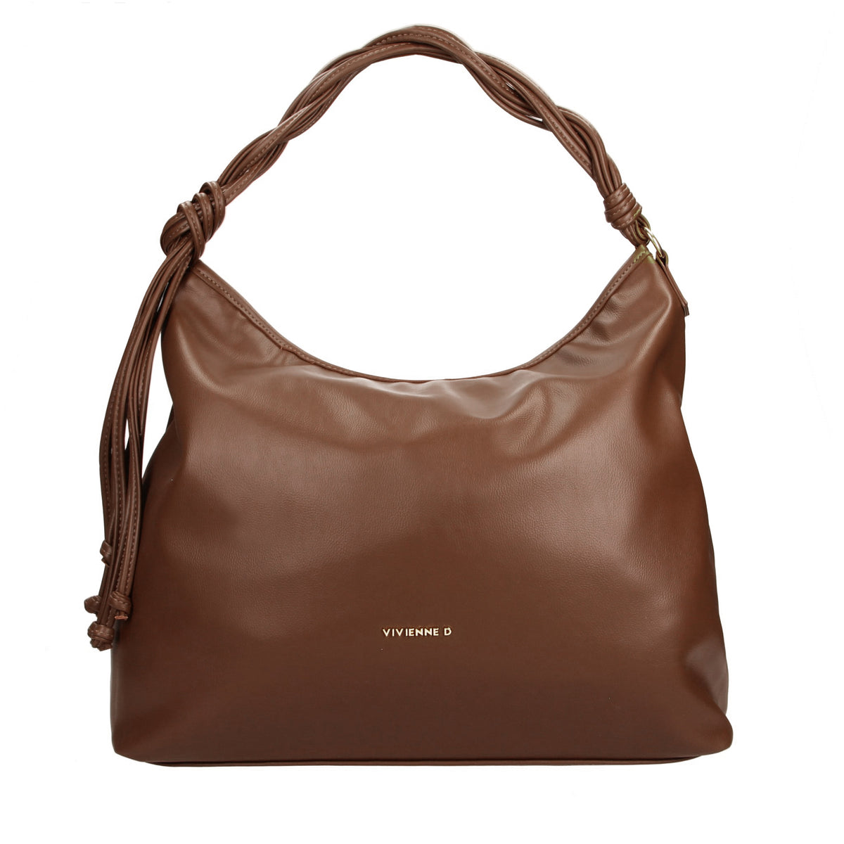 VIVIENNE D borsa a spalla in ecopelle "Flora" Marrone VRO001.MARRONE