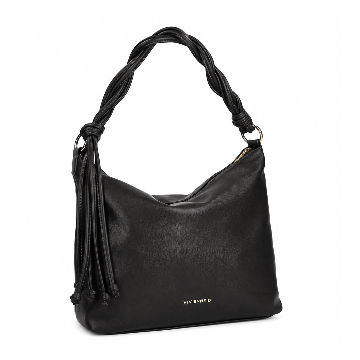 VIVIENNE D borsa a spalla in ecopelle "Robin" Nero VRO003.NERO