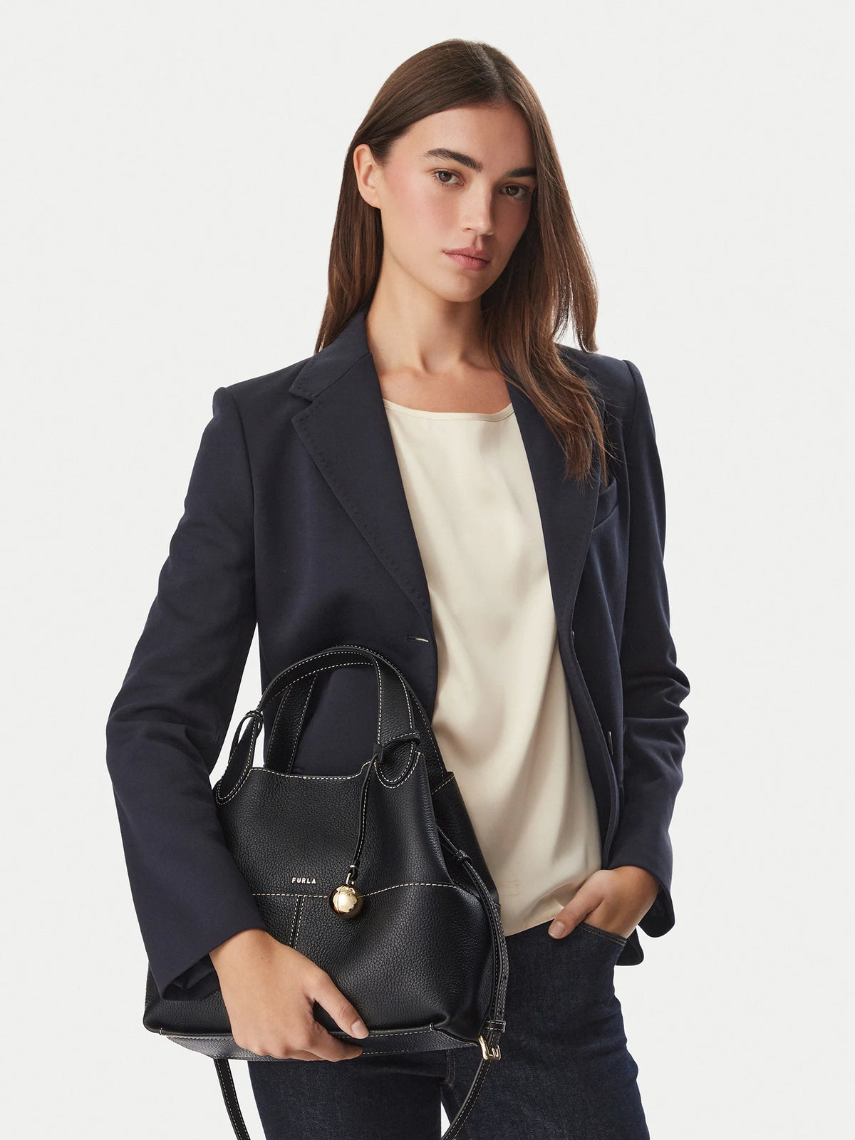 Furla borsa a mano in pelle "Primrose" Nero WB02225.O6000 NERO